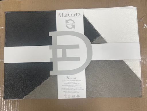 Dainty Home Verona Reversible Faux Leather Placemats, Set/4