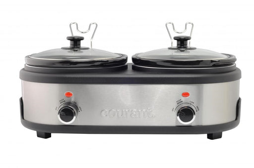 Courant Double Slow Cooker - Stainless Steel, 2.7qt Each/5qt Total