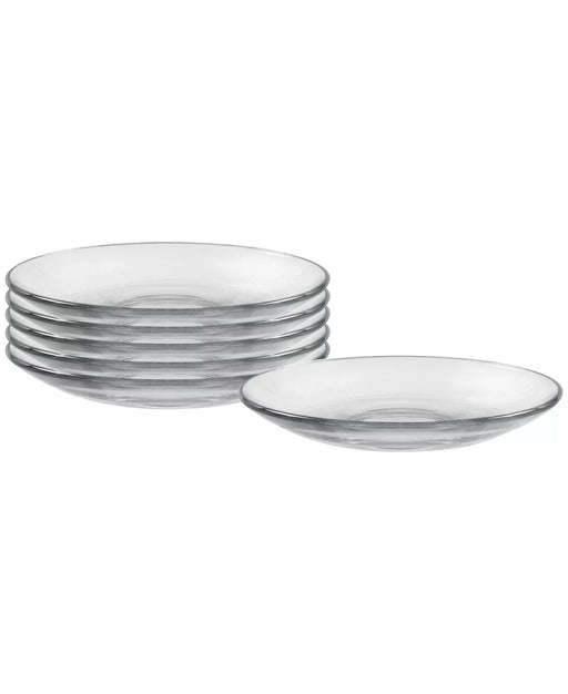 Duralex Le Gigogne Clear Glass Saucer, Set/6