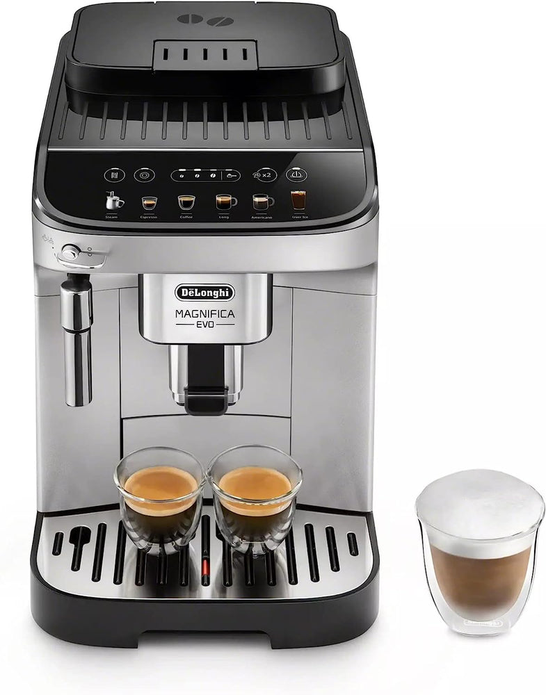 De'Longhi Magnifica Evo, Fully Automatic Machine Espresso Cappuccino and Iced Coffee Maker Black and Silver ecam29043sb