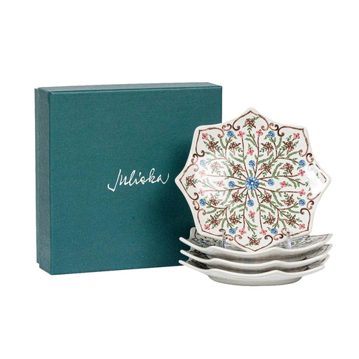 Juliska Villa Seville Scalloped Side/Cocktail Plate - Chambray, Set of 4
