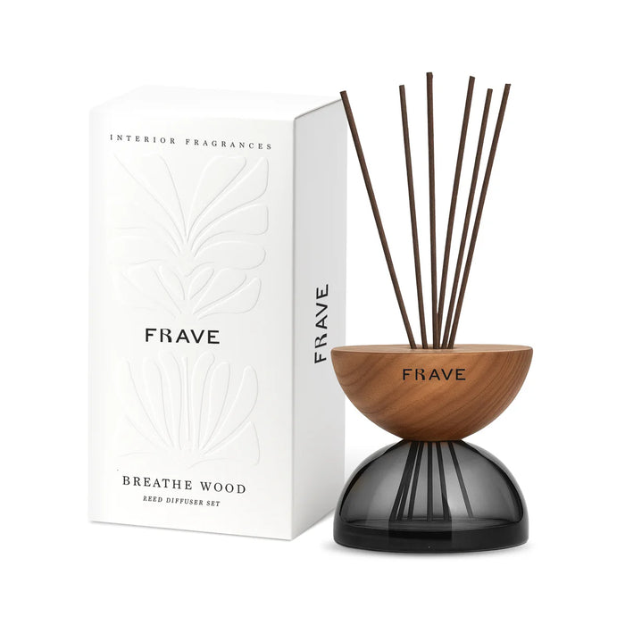 Frave Home Breath Wood Reed Diffuser, Hourglass Shape