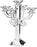 Godinger Crystal Scroll Candelabra, 5 Arm