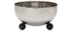 Godinger Temari Shiny Stainless Footed Bowl, Black Ball Legs