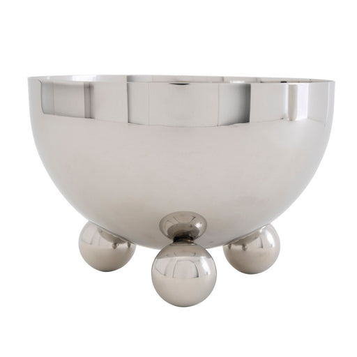 Godinger Temari All Stainless Bowl, with ss ball feet