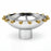 Godinger Temari Footed Bowl, Gold Ball Trim