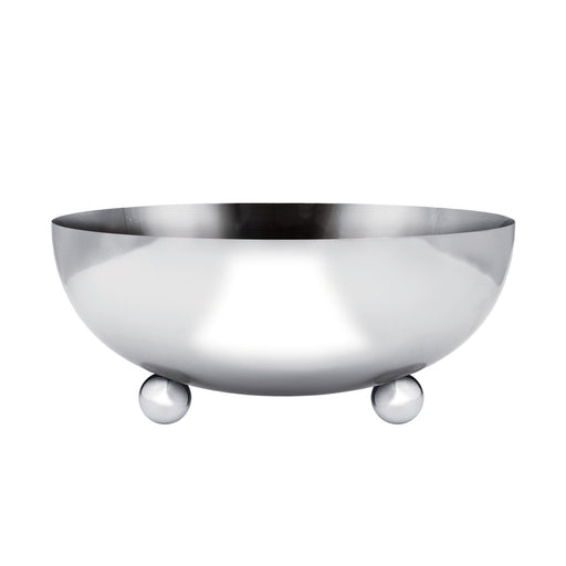 Godinger Temari All Stainless Bowl, with ss ball feet