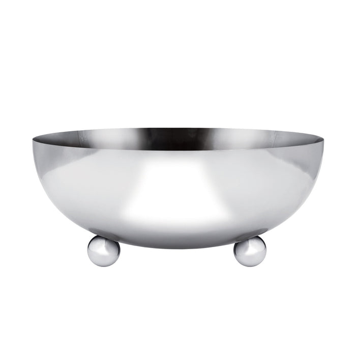 Godinger Temari All Stainless Bowl, with ss ball feet
