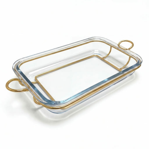 Godinger SPHERE SS Rectangle Baker with Glass