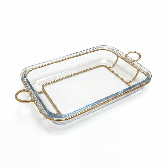 Godinger SPHERE SS Rectangle Baker with Glass