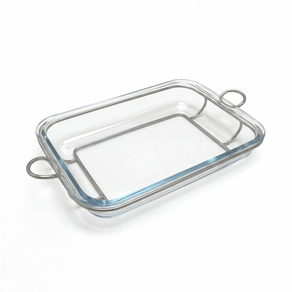 Godinger SPHERE SS Rectangle Baker with Glass