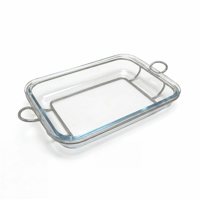 Godinger SPHERE SS Rectangle Baker with Glass