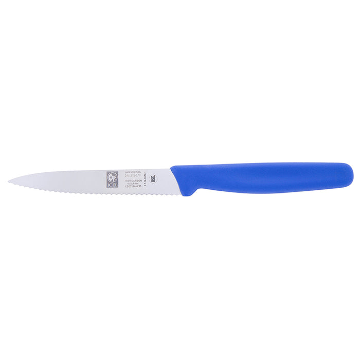 Icel 4 inch Serrated Paring Knife, Pointed