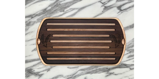 JK Adams The Bread Board, Tray/Base with Walnut Insert, 16x8