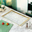 Joseph Sedgh Rectangular Glass Platter with Gold Rim