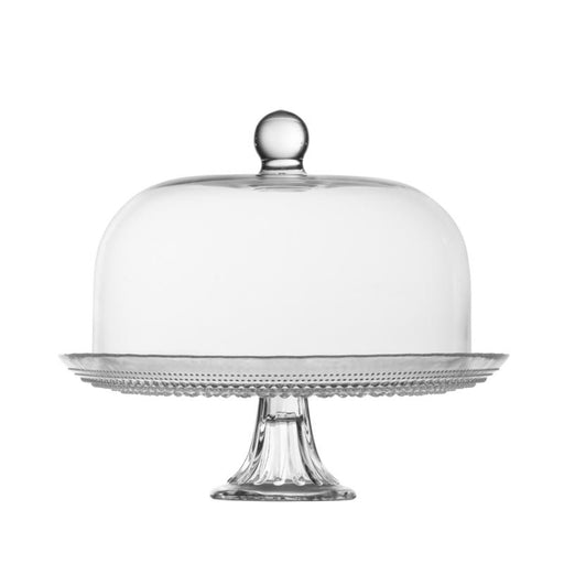 Fortessa Jupiter Clear 13 inch Cake Stand and Dome Set