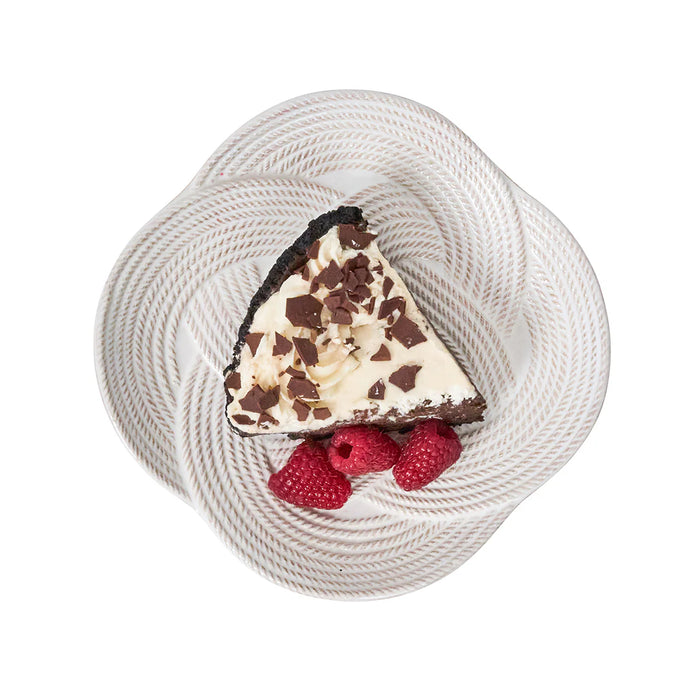 Juliska Le Panier Mystic Knot Dessert Salad Plate Whitewash