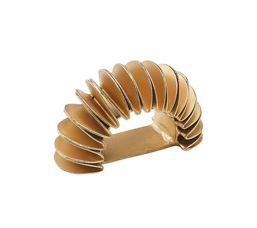 Kim Seybert Demilune Gold Napkin RIngs, Set/4