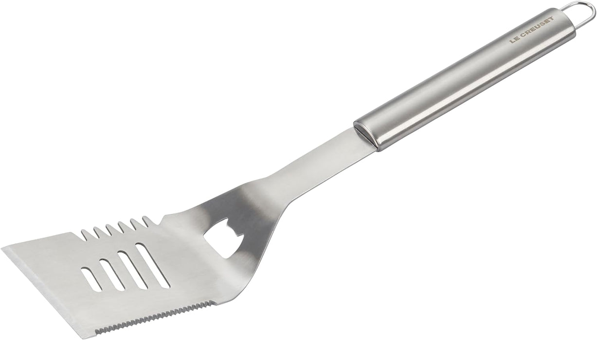Le Creuset Alpine Stainless Steel BBQ Slotted Turner, 17.5"