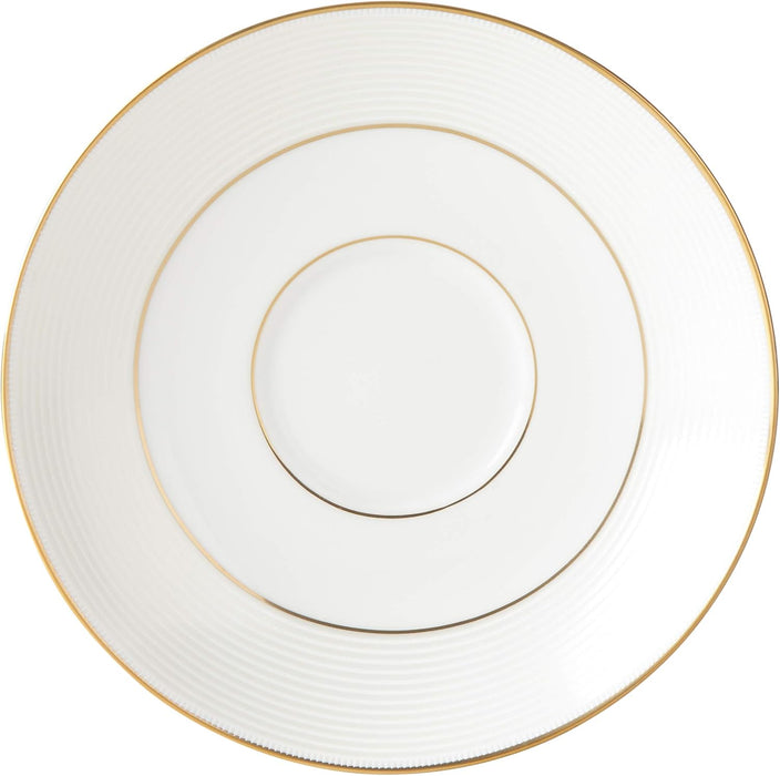 Lenox Fine Bone China Opal Innocence Stripe Gold Dinnerware, Saucer