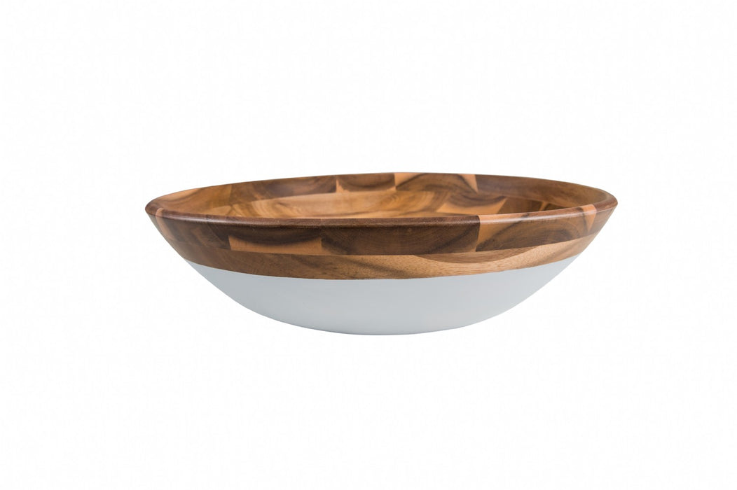 Lipper International Acacia Bowl with Lacquer Bottom