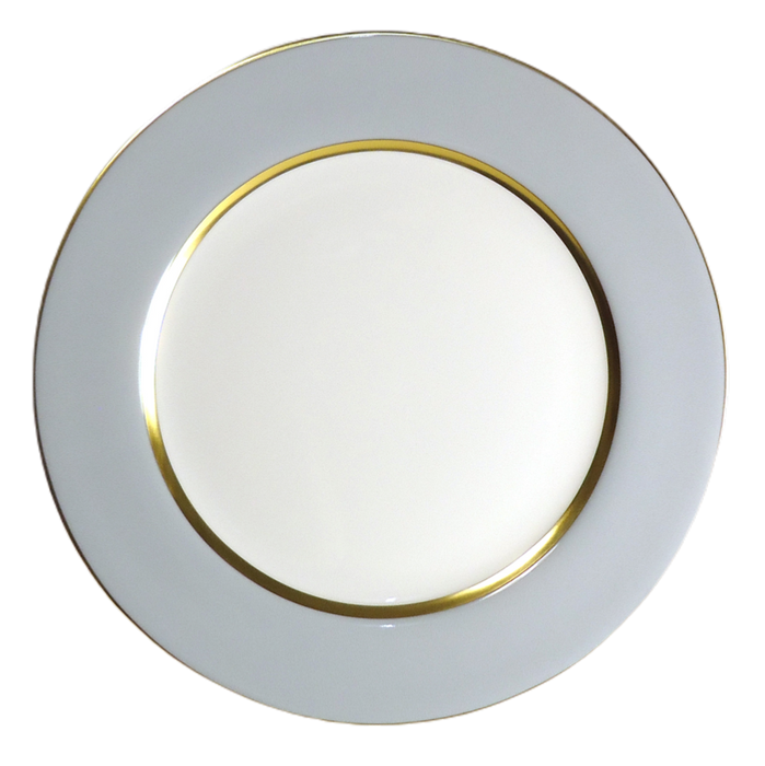 Royal Limoges Mak Grey Gold Dinner Plate