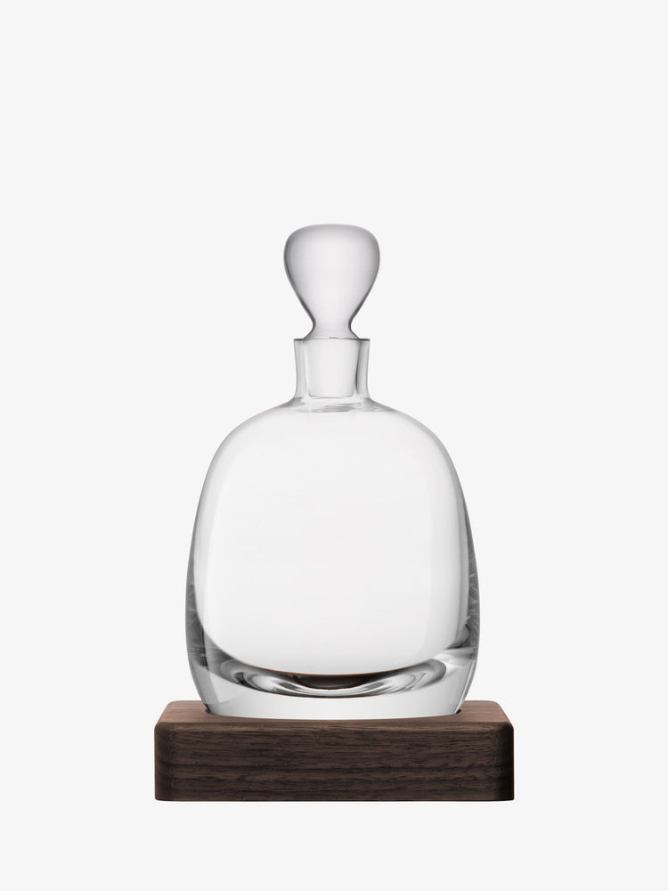 LSA International Islay Whiskey Decanter and Walnut Base