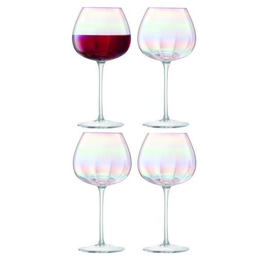 LSA International Pearl Red Wine Glasses, Set of 4