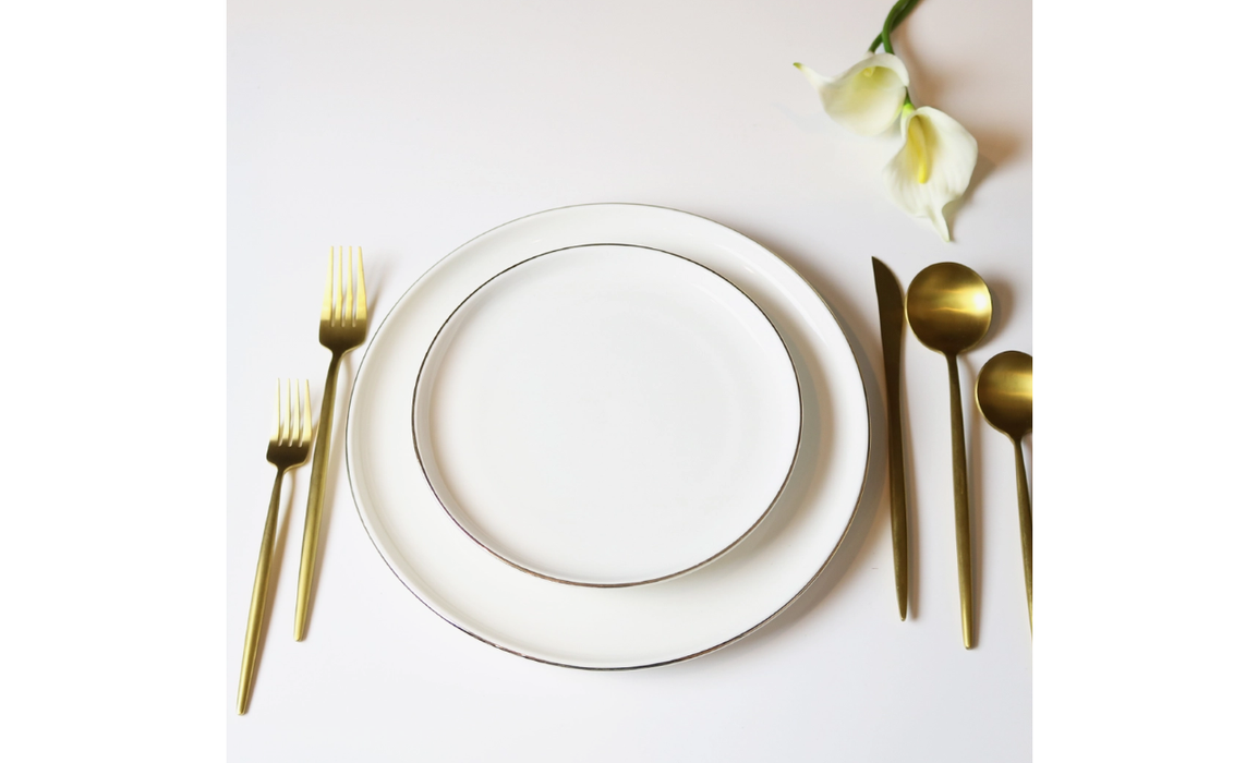 Little White Dish Versaille Dinner Plate, Set/4