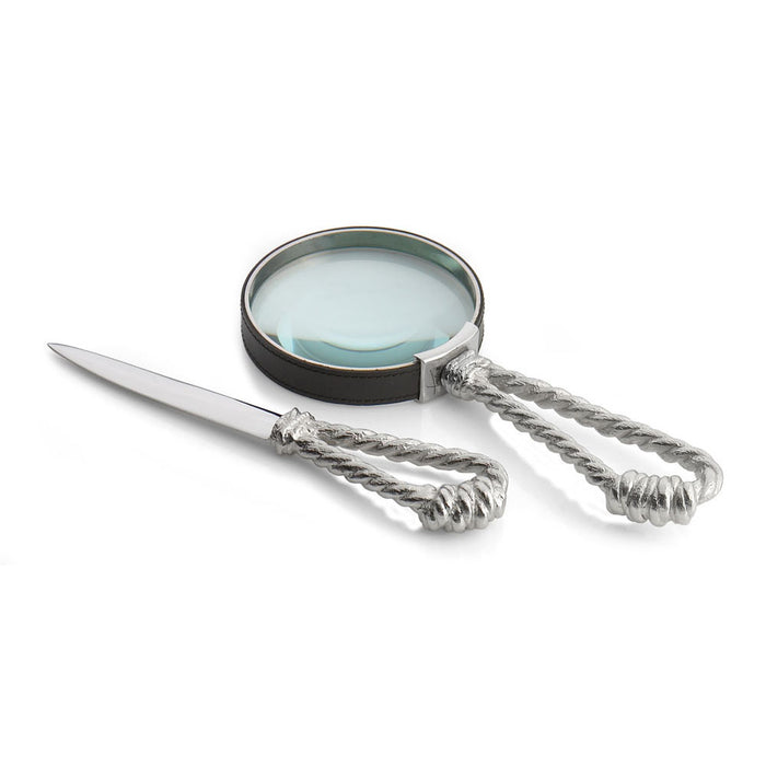 Michael Aram Rope Letter Opener/ Magnifier Set