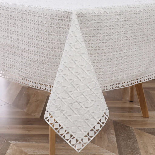 Majestic Giftware Diamond Lace Tablecloth, Lined