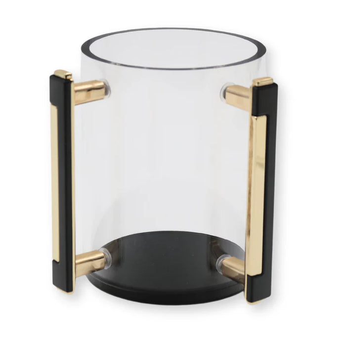 Majestic Giftware Acrylic Wash Cup, Black/Gold