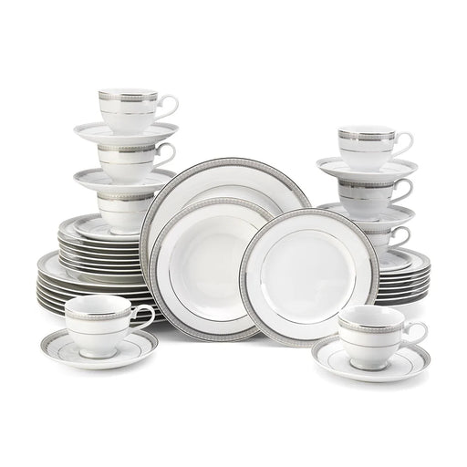 Mikasa Platinum Crown Dinnerware Set, 40 pc Set, Service for 8