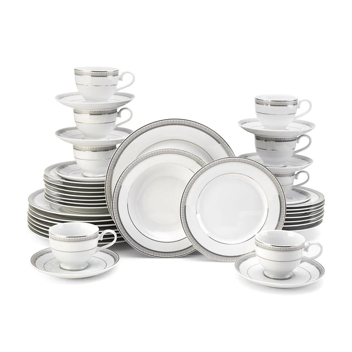 Mikasa Platinum Crown Dinnerware Set, 40 pc Set, Service for 8