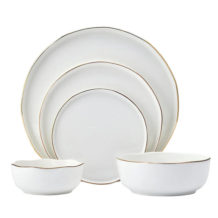 Mikasa Adelaide GOLD BAND Dinnerware, 12 pc. Service for 4