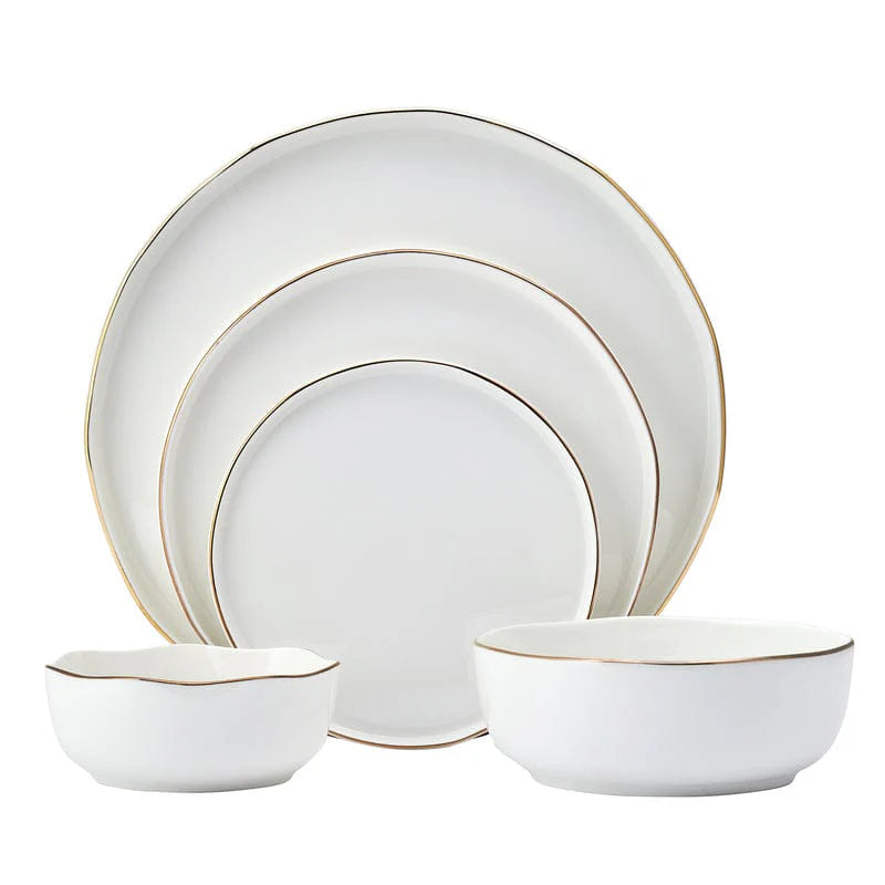 Mikasa Adelaide GOLD BAND Dinnerware, 12 pc. Service for 4