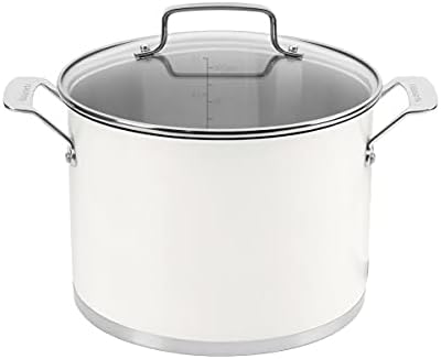 Cuisinart Matte White Stainless Steel Stockpot with Cover 6 qt.