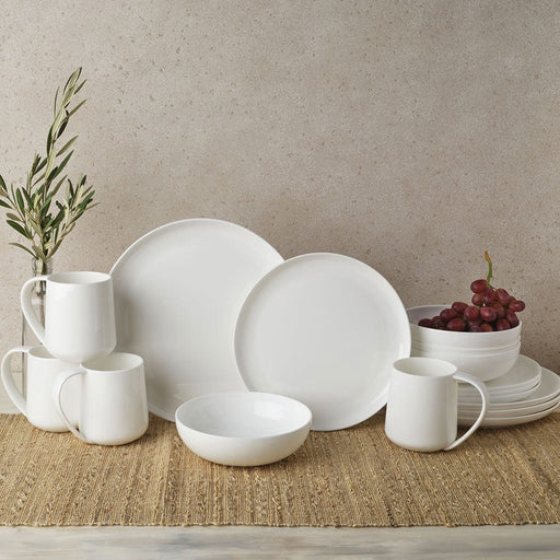 Nevaeh White Coupe 16 Piece Dinnerware Set, Service for 4