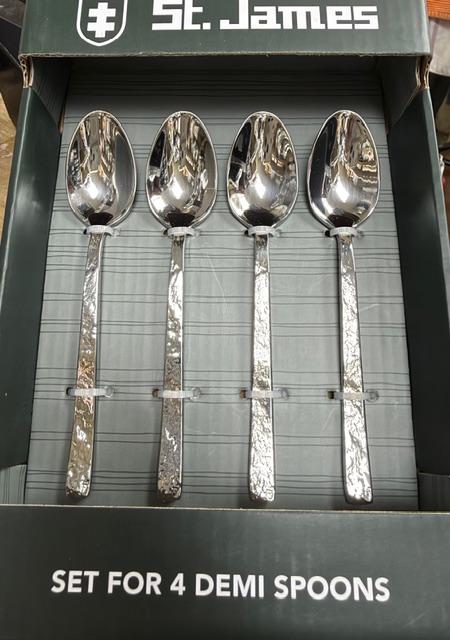 Prestige Kadra St. James Texture 4 pc. Dessert/Dip  Spoons