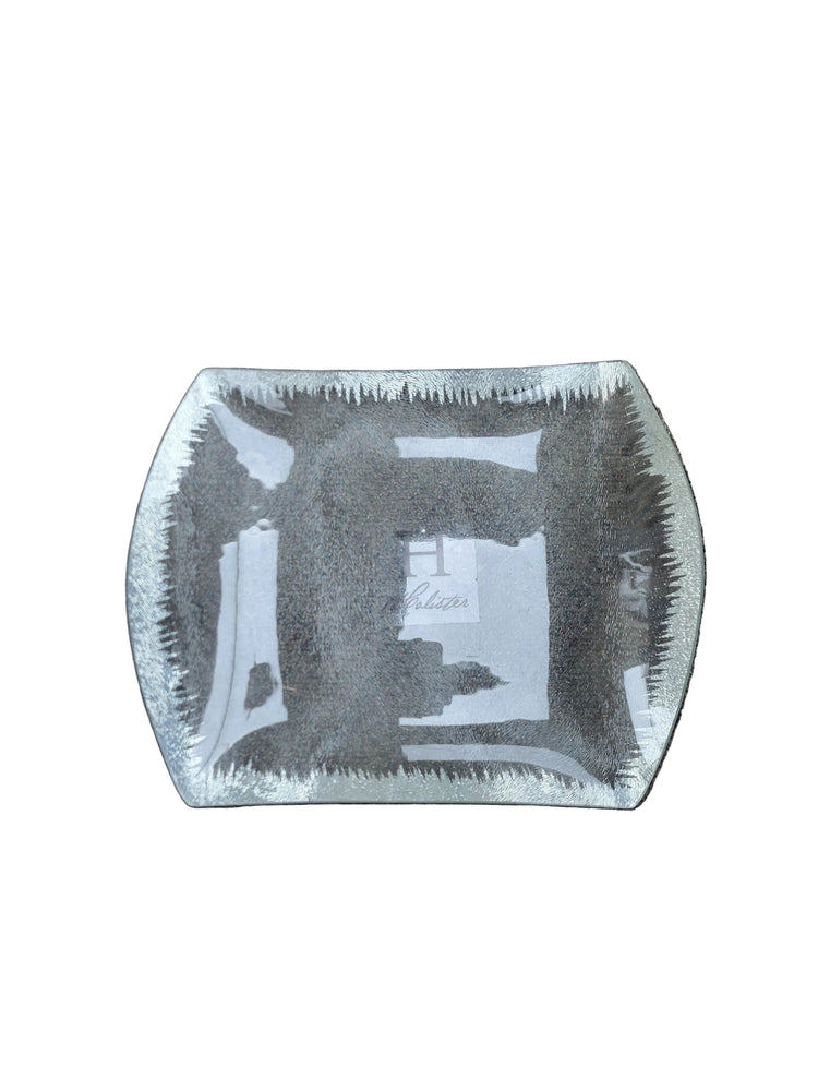 Prestige Holister Glass Silver Trim Tray