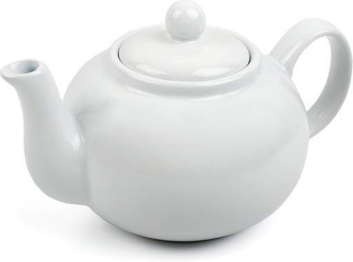 RSVP International White Stoneware Teapot, 16 oz.