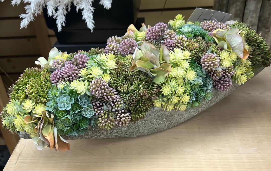 Sedum Floral in Oval Pot