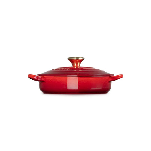 Le Creuset Traditional Heart Dish 1.25Qt with Light Gold Knob