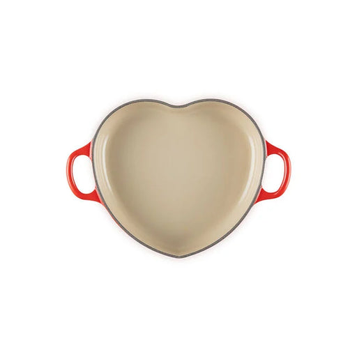 Le Creuset Traditional Heart Dish 1.25Qt with Light Gold Knob