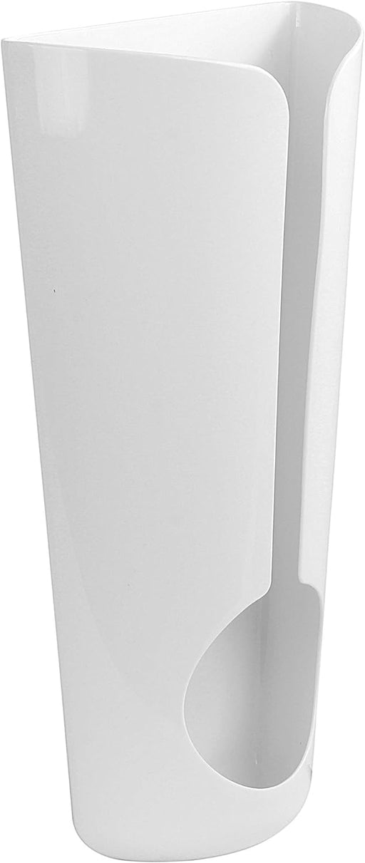 Spectrum Diversified, White Plastic Bag Holder, Wall Mount or Adhesive, Standard