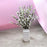 CDI White Cherry Blossom in White Ridged Pot