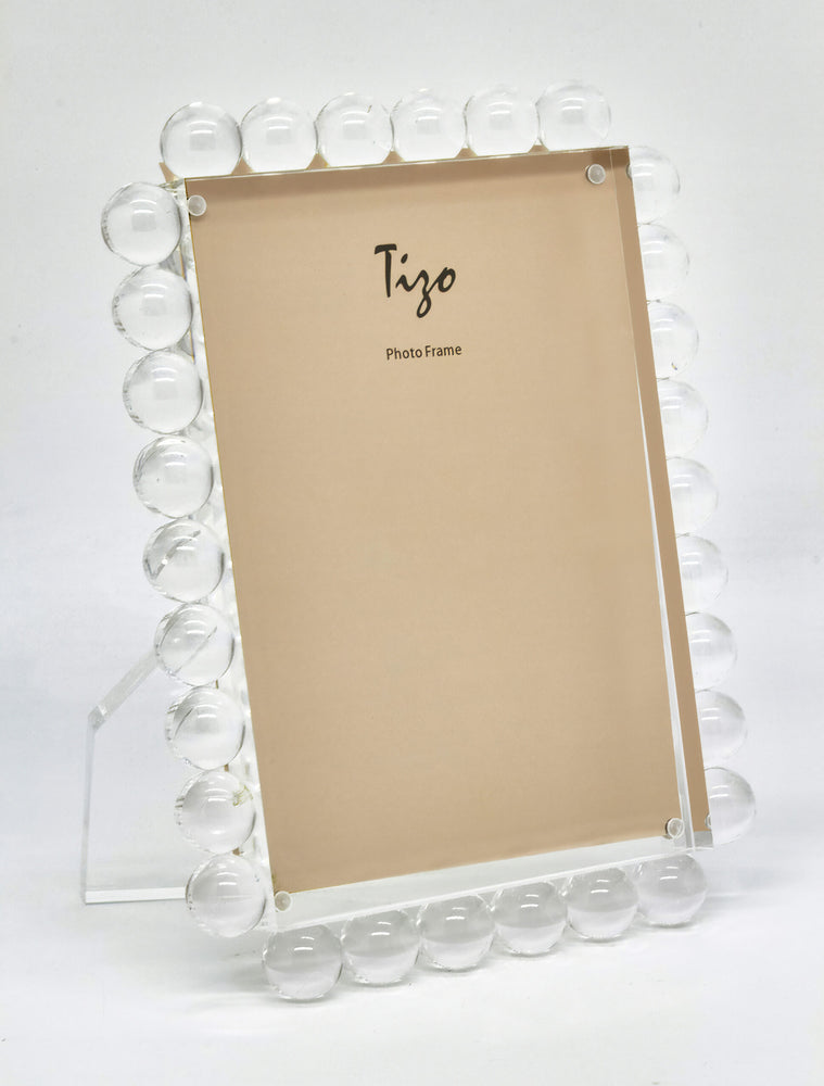 Tizo Design Clear Lucite Frame with Bubbles