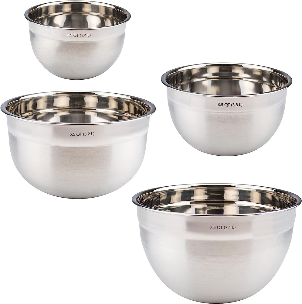 Tovolo Stainless Steel Deep Mixing Bowls, Set/4