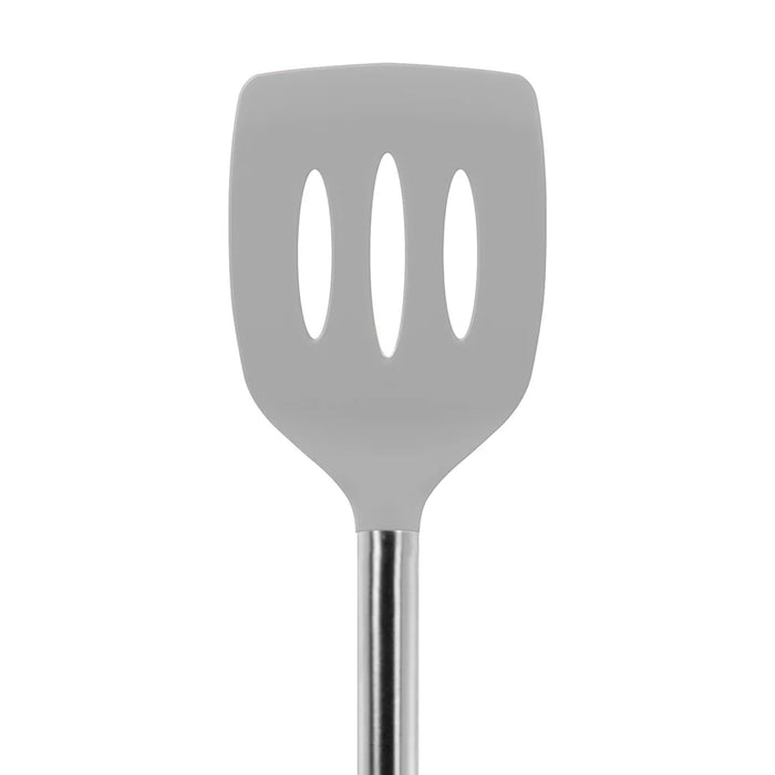 Tovolo Silicone Slotted Turner With Stainless Steel Handle