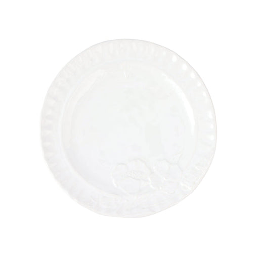 Vietri Pietra Fiori Salad Plate, White